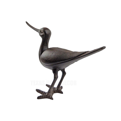 Cast Iron Shore Bird Figurine Statue Nautical Home Garden Pond Yard Decor Brown