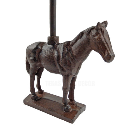 Horse Doorstop Door Porter With Handle Antique Style Cast Iron 17.5 inch Tall