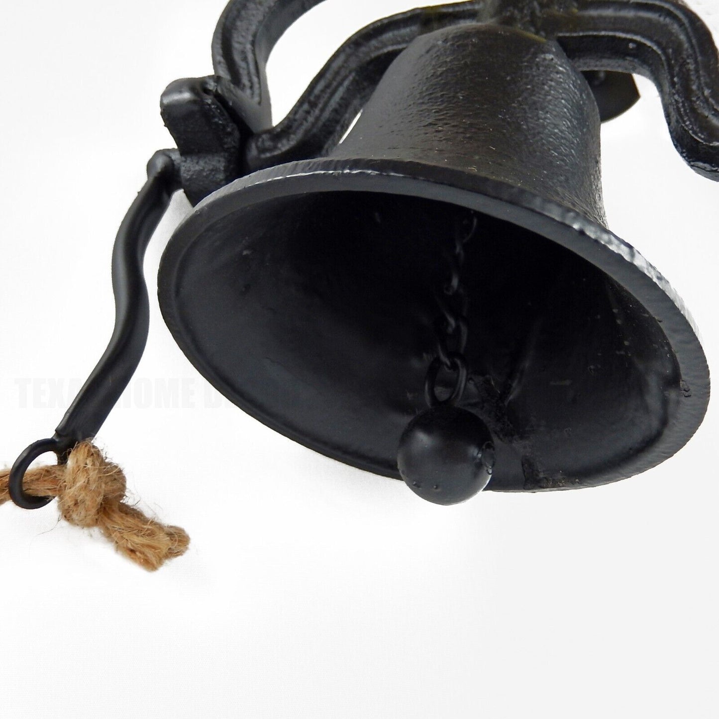 Cast Iron Farm School Church Dinner Bell Retro Antique Style Matte Black Finish