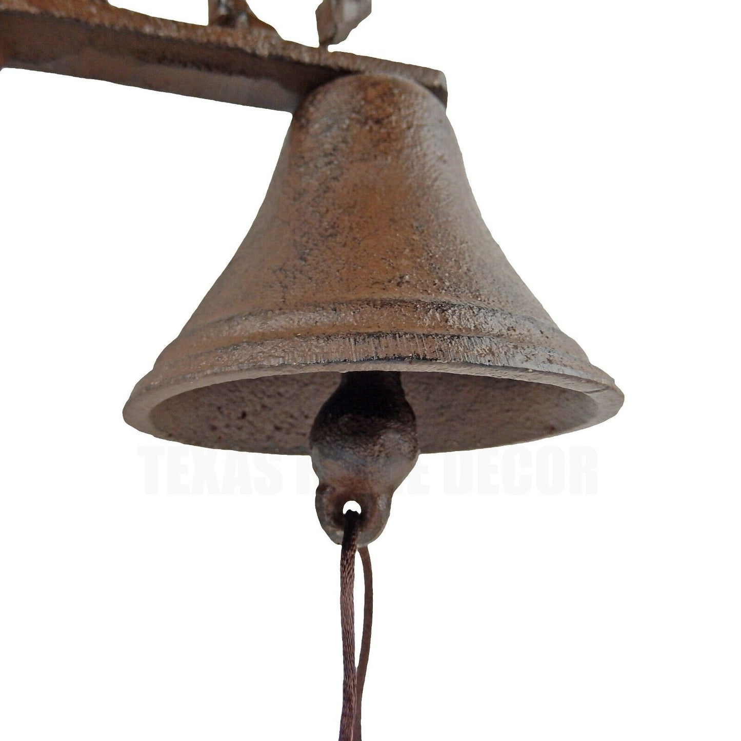 Cast Iron Horse Dinner Bell Country Western Farm Church School Rustic Brown