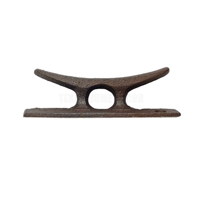 Boat Cleat Hook Handle Cast Iron Ship Dock Nautical Decor Rustic Finish 5 inch