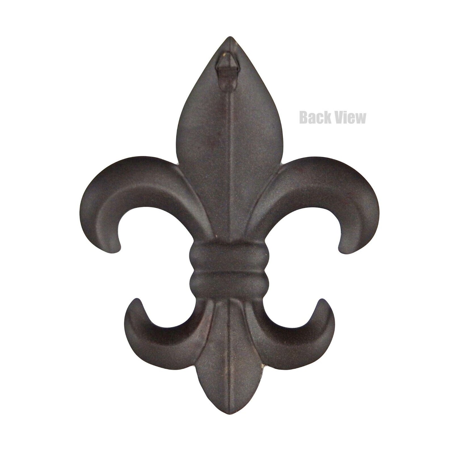 2 Metal Fleur De Lis Wall Decor Lightweight 3 Dimensional Design Dark Brown 8 in