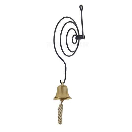 Brass Retail Store Shopkeepers' Door Entry Bell Spiral Metal Loop Antique Style