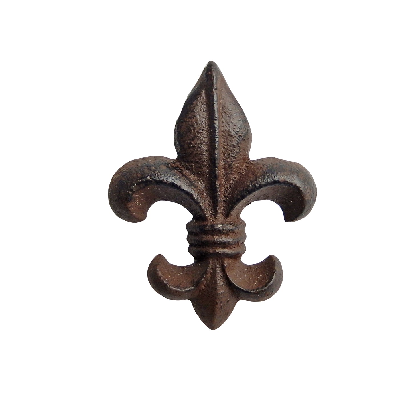 6 Small Rustic Fleur De Lis Cast Iron Craft Pin 2 1/2 inch with a 1 1/4" Nail