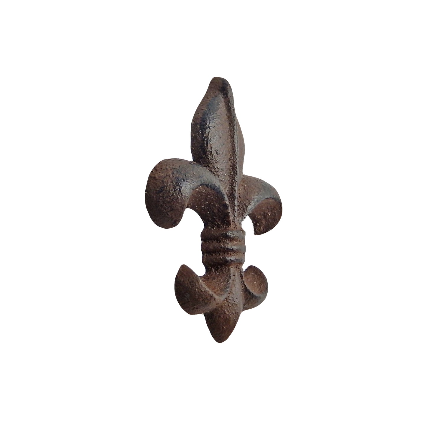 6 Small Rustic Fleur De Lis Cast Iron Craft Pin 2 1/2 inch with a 1 1/4" Nail