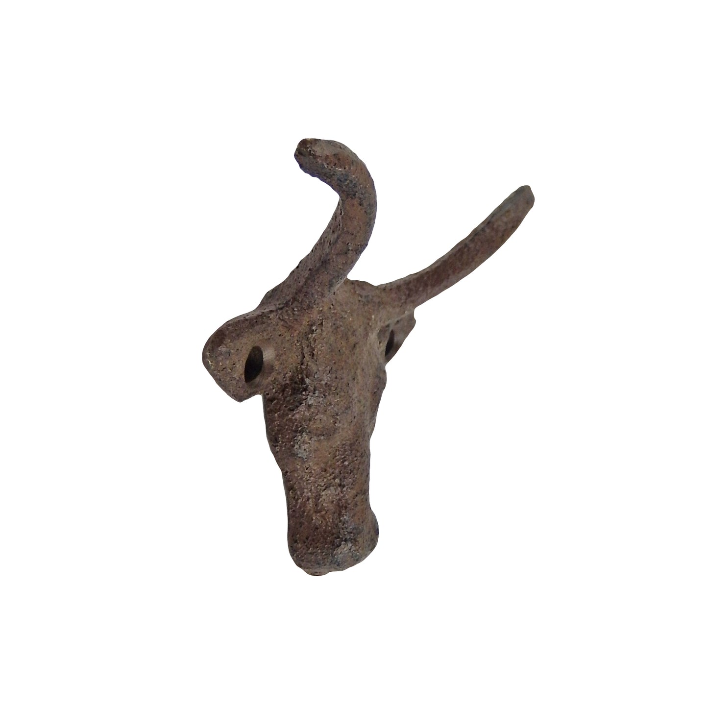 Longhorn Steer Hook Cast Iron Rustic Western Key Towel Coat Hanger (Pack of 6)