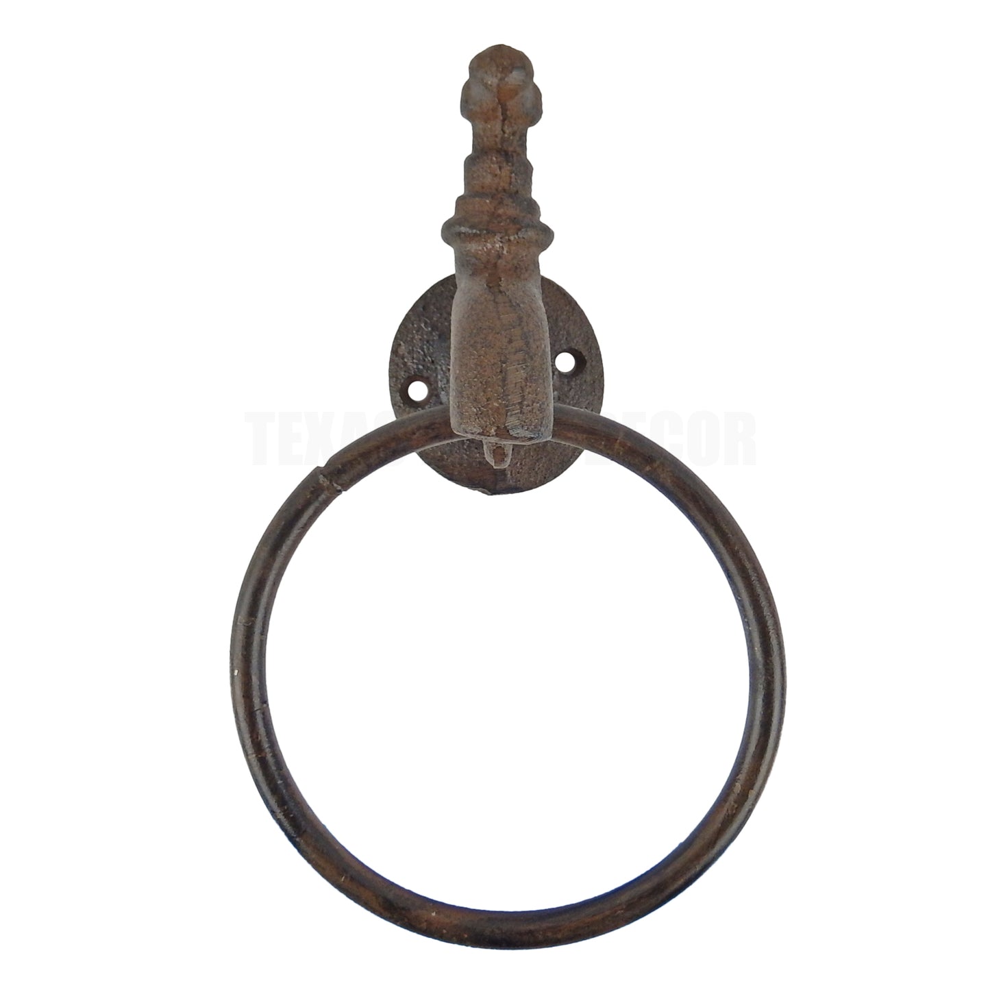 Faucet Towel Ring Hanger Rustic Cast Iron Antique Style Wall Mounted Spigot