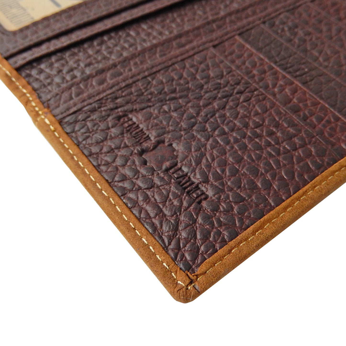 Men's Rodeo Wallet Bi-Fold Genuine Tooled Leather Woven Floral Brown Western