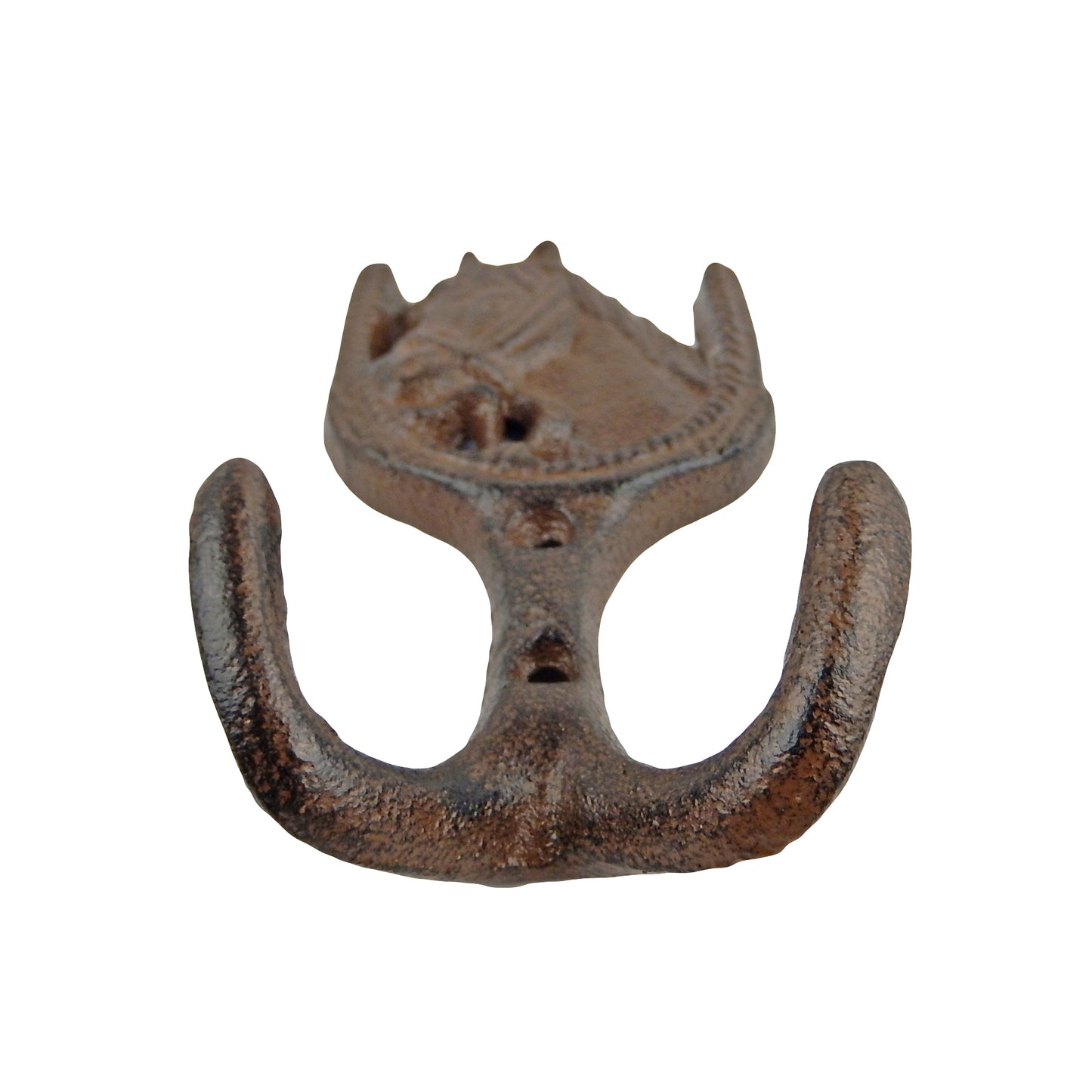 Rustic Horseshoe Horse Double Wall Hook Cast Iron Key Towel Coat Hanger