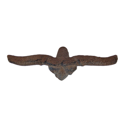 6 Longhorn Steer Drawer Pull Handle Knob Brown 3 1/2 inch Cast Iron Western