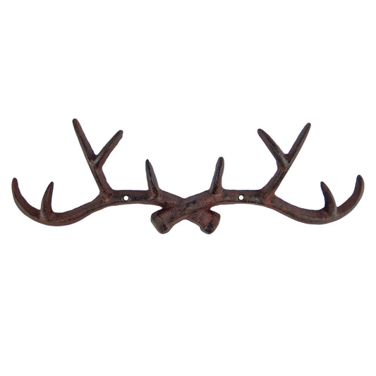 Deer Antler Wall Hook Rack Key Towel Coat Hanger Rustic Cabin Lodge Decor 14 in