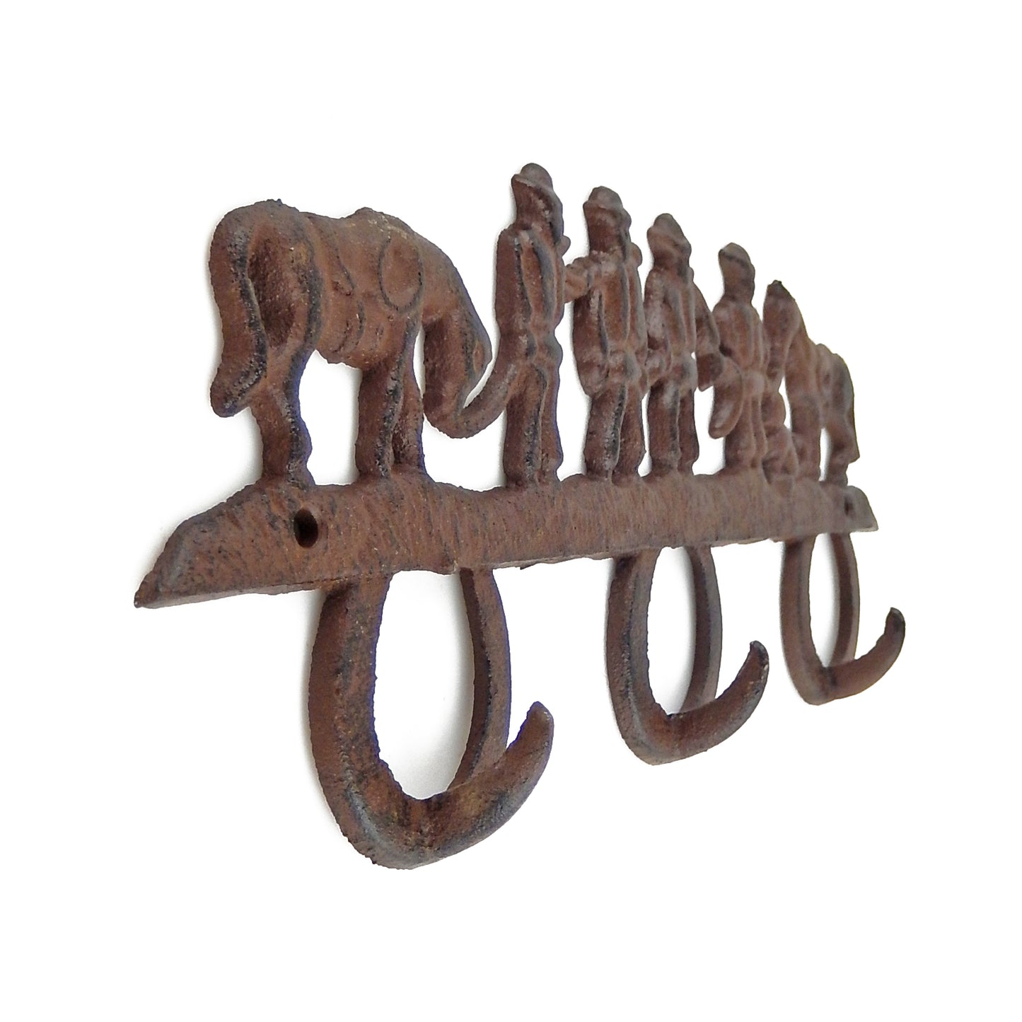 Cowboys Horses Key Rack Cast Iron Horseshoes Towel Coat Hook Hanger Wall Mounted