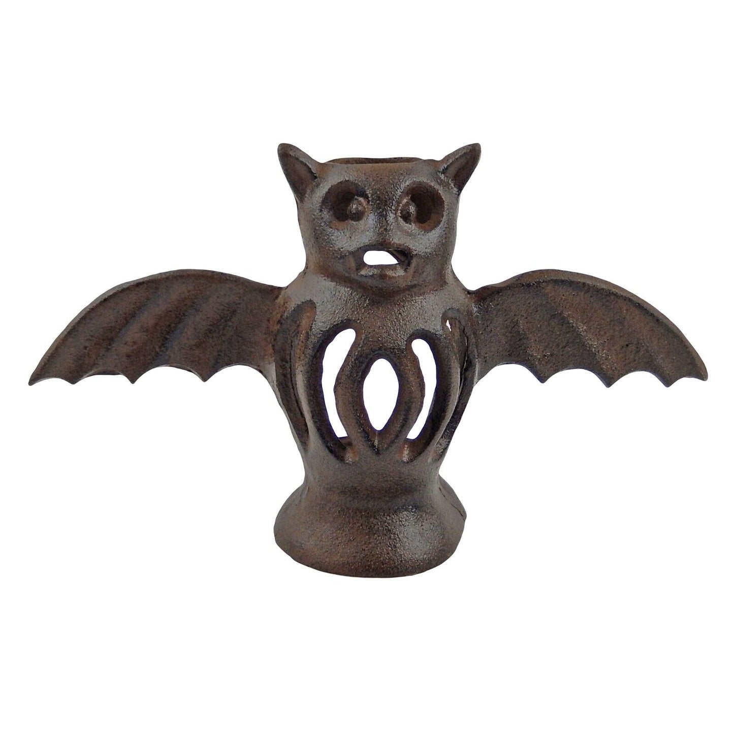 Rustic Cast Iron Bat Candle Holder Halloween Haunted House Home Decor 10 inch