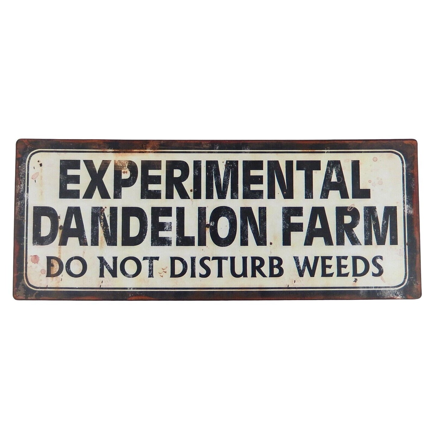 Experimental Dandelion Farm Do Not Disturb Weeds Garden Metal Plaque Sign 15.25"