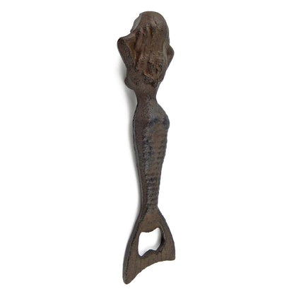 Mermaid Tail Bottle Opener Hand Held Cast Iron Nautical Antique Style  7 inch