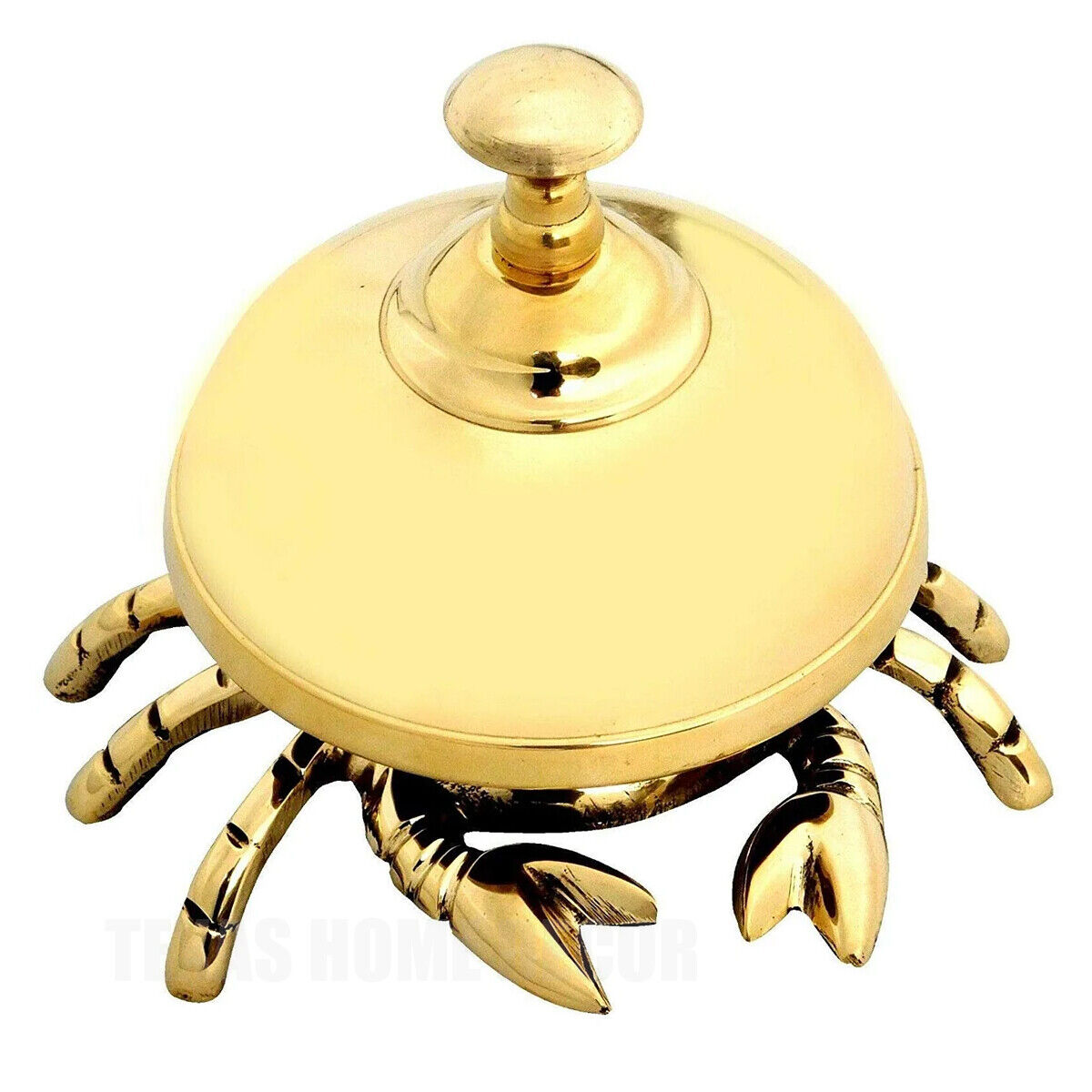 Crab Desk Service Call Bell Restaurant Hotel Counter Reception Solid Brass