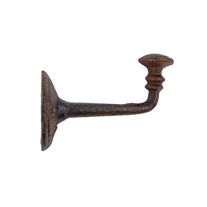 Cast Iron Wall Hook Door Towel Purse Coat Hanger Antique Rusted Finish 4 inch