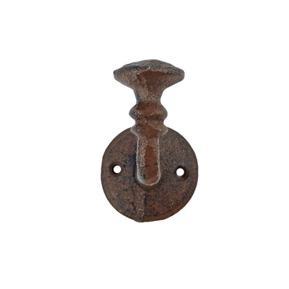 Cast Iron Wall Hook Door Towel Purse Coat Hanger Antique Rusted Finish 4 inch