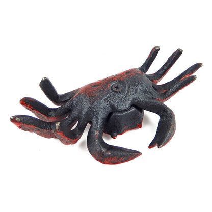 Cast Iron Crab Garden Pond Figurine Paperweight Rustic Red Nautical Decor