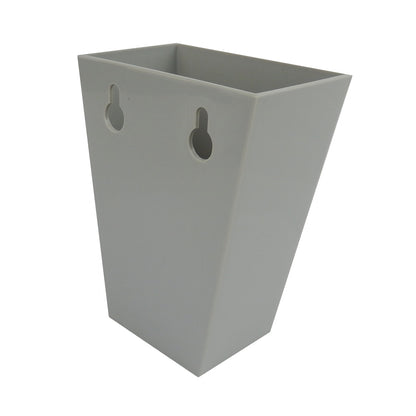 Tall Gray Plastic Cap Catcher For Wall Mounted Bottle Openers Holds 75 Caps