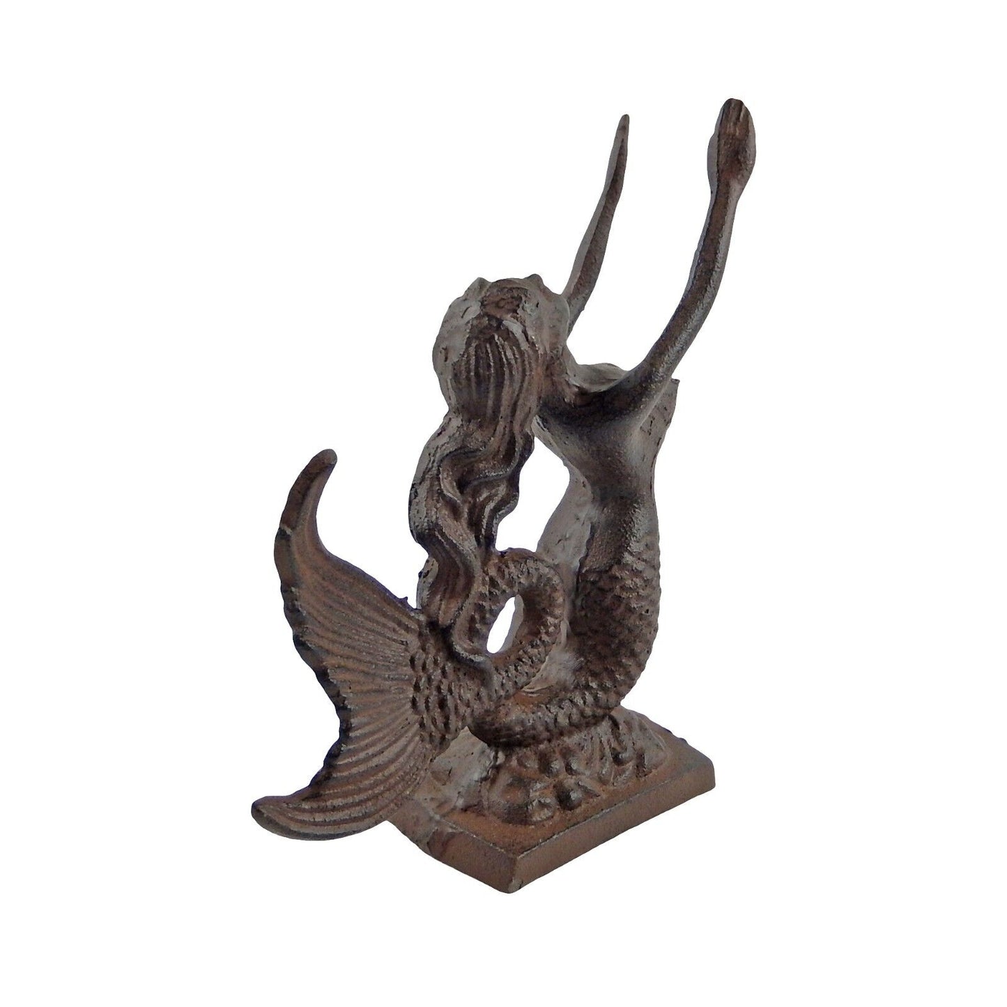 Cast Iron Mermaid Doorstop Statue Figurine Nautical Beach House Rustic Decor