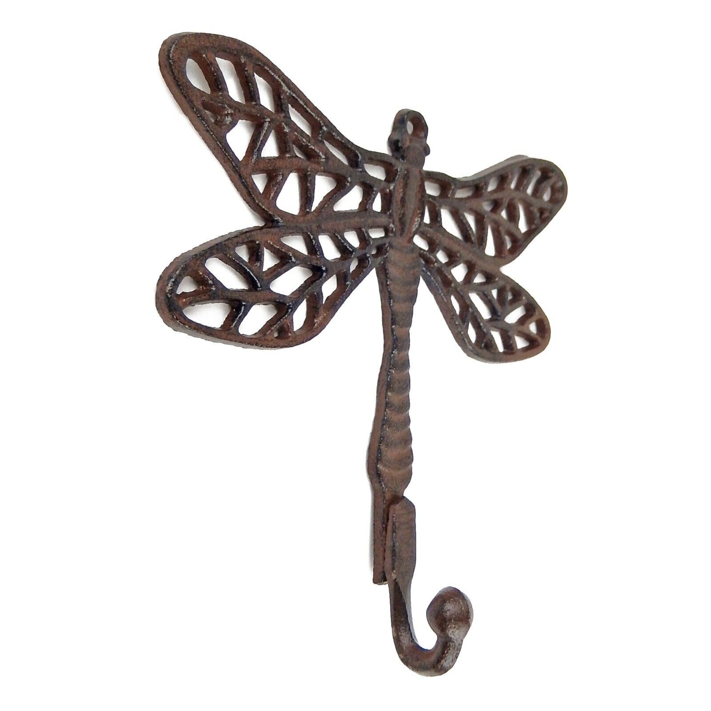 Dragonfly Key Hook Cast Iron Towel Coat Hanger Wall Mount Rustic Antique Style