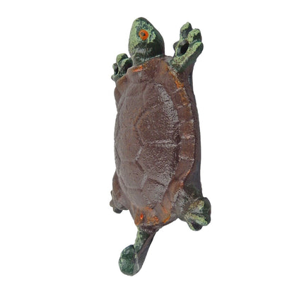 Colorful Cast Iron Turtle Key Hook Towel Coat Hanger Nautical Decor 5 1/2 inch