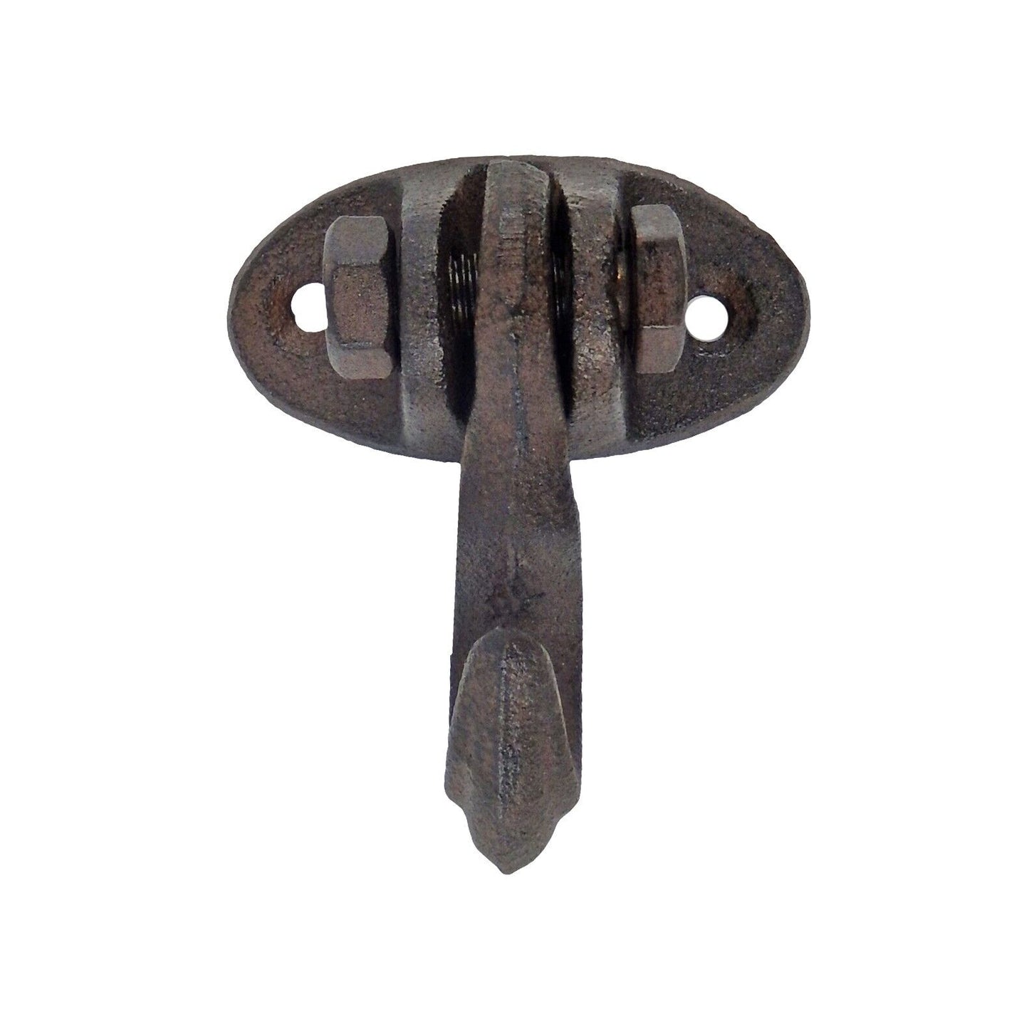 Industrial Cast Iron Swivel Clevis Eye Ceiling Wall Hook Heavy Duty Rustic Brown