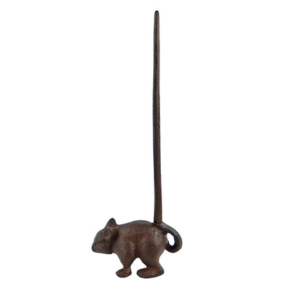 Cast Iron Mouse Table Paper Towel Roll Holder Kitchen Decor Antique Brown