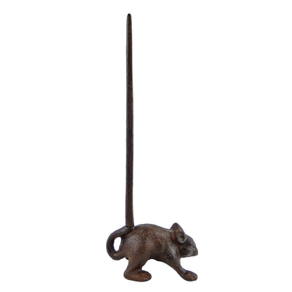 Cast Iron Mouse Table Paper Towel Roll Holder Kitchen Decor Antique Brown