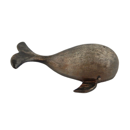 Metal Whale Beer Soda Bottle Opener Hand-Held Brushed Silver Nautical Bar Decor