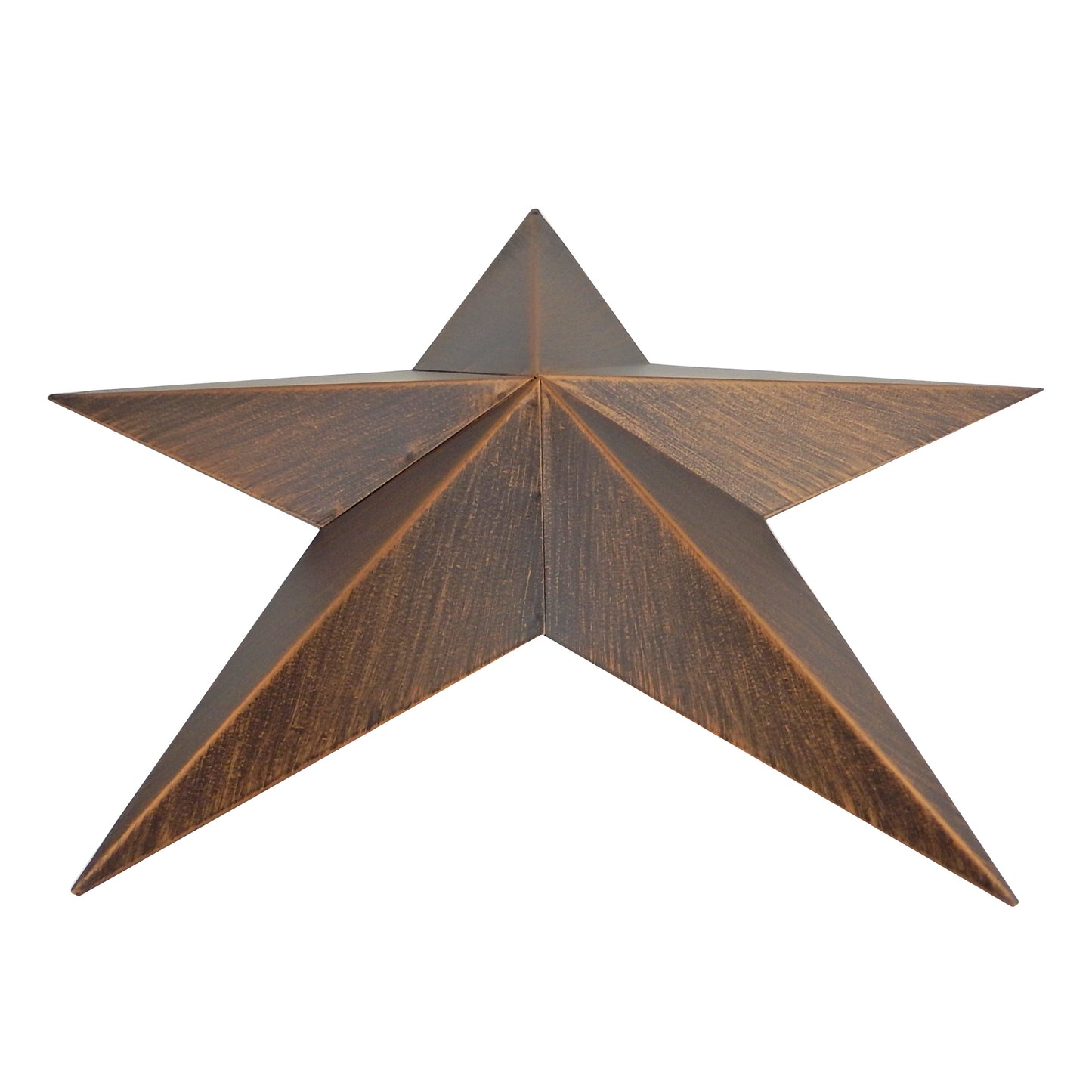 Metal Barn Star Wall Decor Rustic Western Brushed Copper Finish 16.5 inch