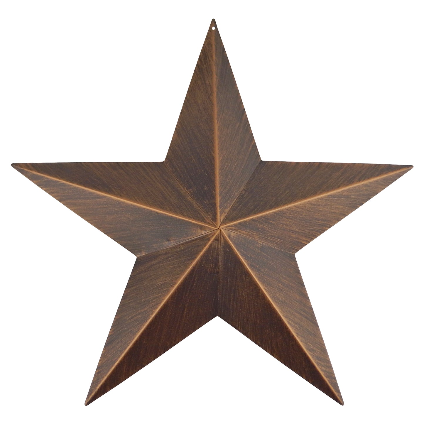 Metal Barn Star Wall Decor Rustic Western Brushed Copper Finish 16.5 inch