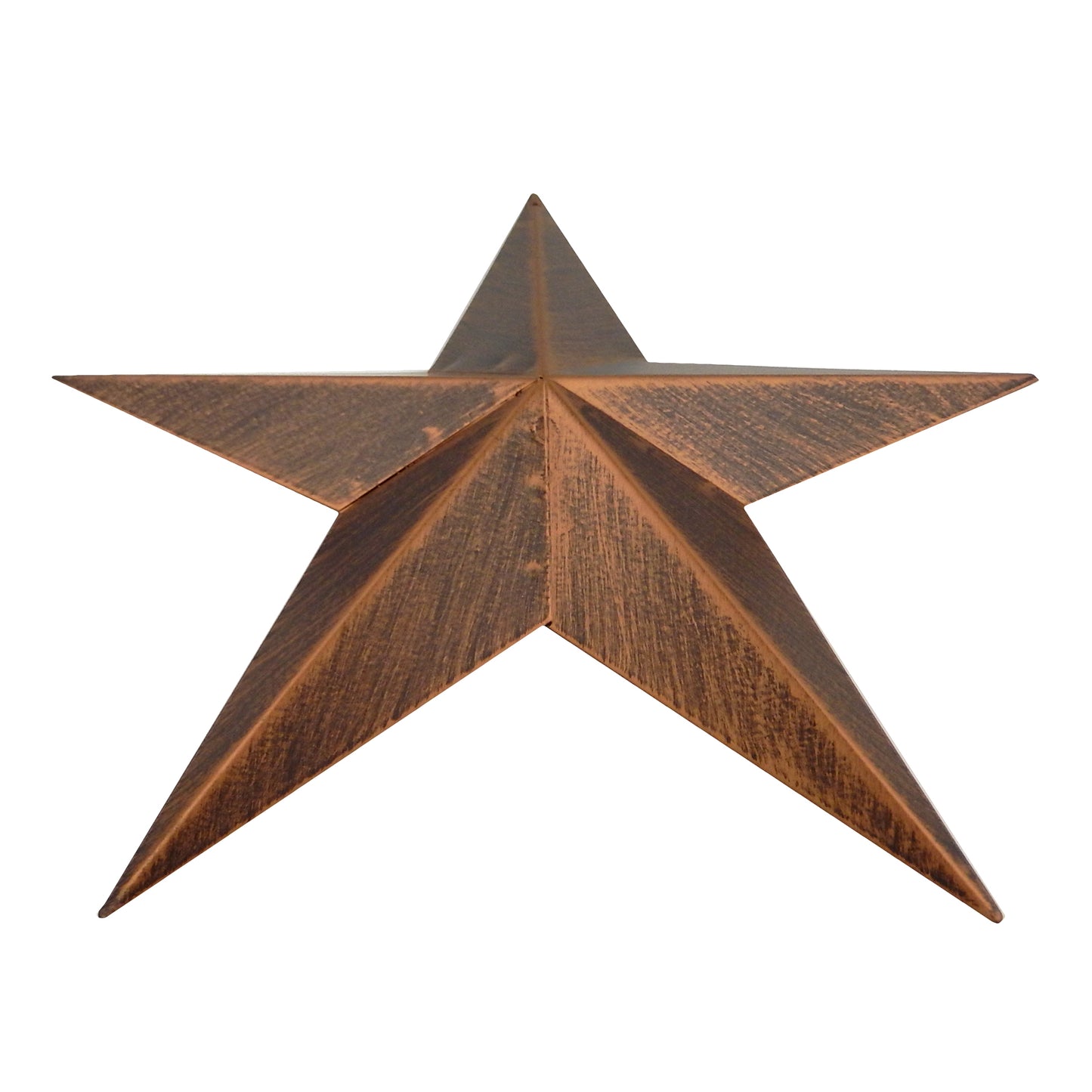 Rustic Texas Metal Barn Star Wall Decor Light Weight Brushed Copper 11 1/2 inch