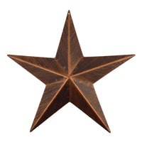 Rustic Texas Metal Barn Star Wall Decor Light Weight Brushed Copper 11 1/2 inch