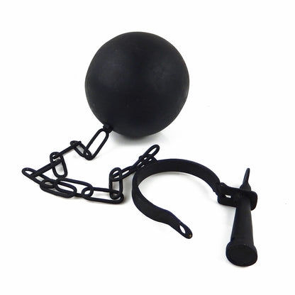 Lockable Ball & Chain Metal Leg Shackle Prison Wedding Gag Gift Light Weight