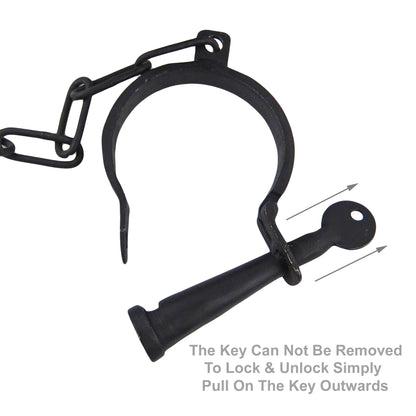 Lockable Ball & Chain Metal Leg Shackle Prison Wedding Gag Gift Light Weight