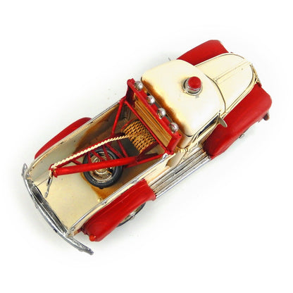 Tin Metal Classic Vintage Tow Truck Car Figurine Garage Office Shelf Decor 11 in