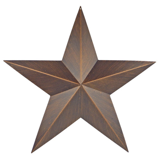 Metal Barn Star Wall Decor Rustic Western Brushed Copper Finish 22 inch