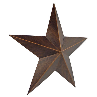 Metal Barn Star Wall Decor Rustic Western Brushed Copper Finish 22 inch