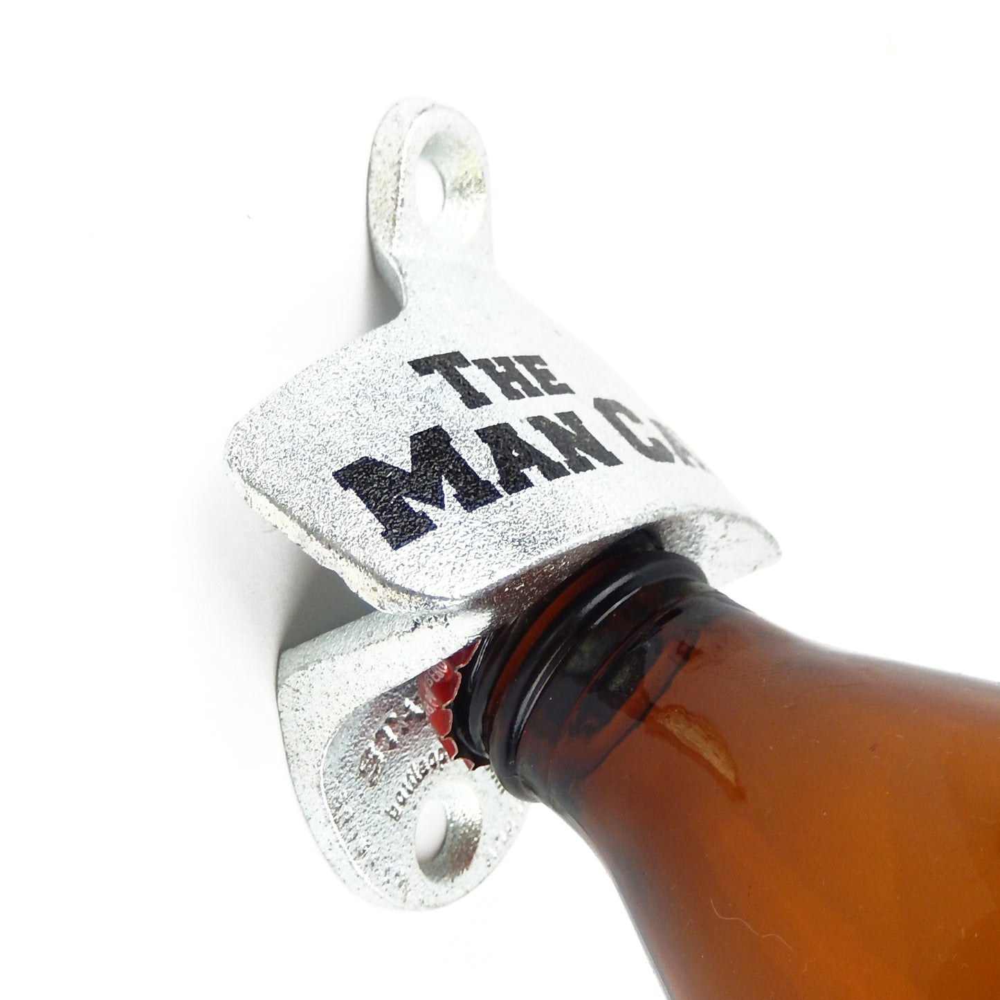 The Man Cave Wall Mounted Beer Soda Bottle Opener Zinc Plated Cast Iron Starr X