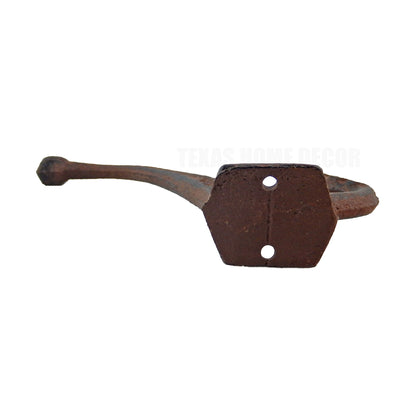 Rustic Cast Iron Vines Double Wall Hooks Towel Hat Coat Purse Hanger (Pack of 4)