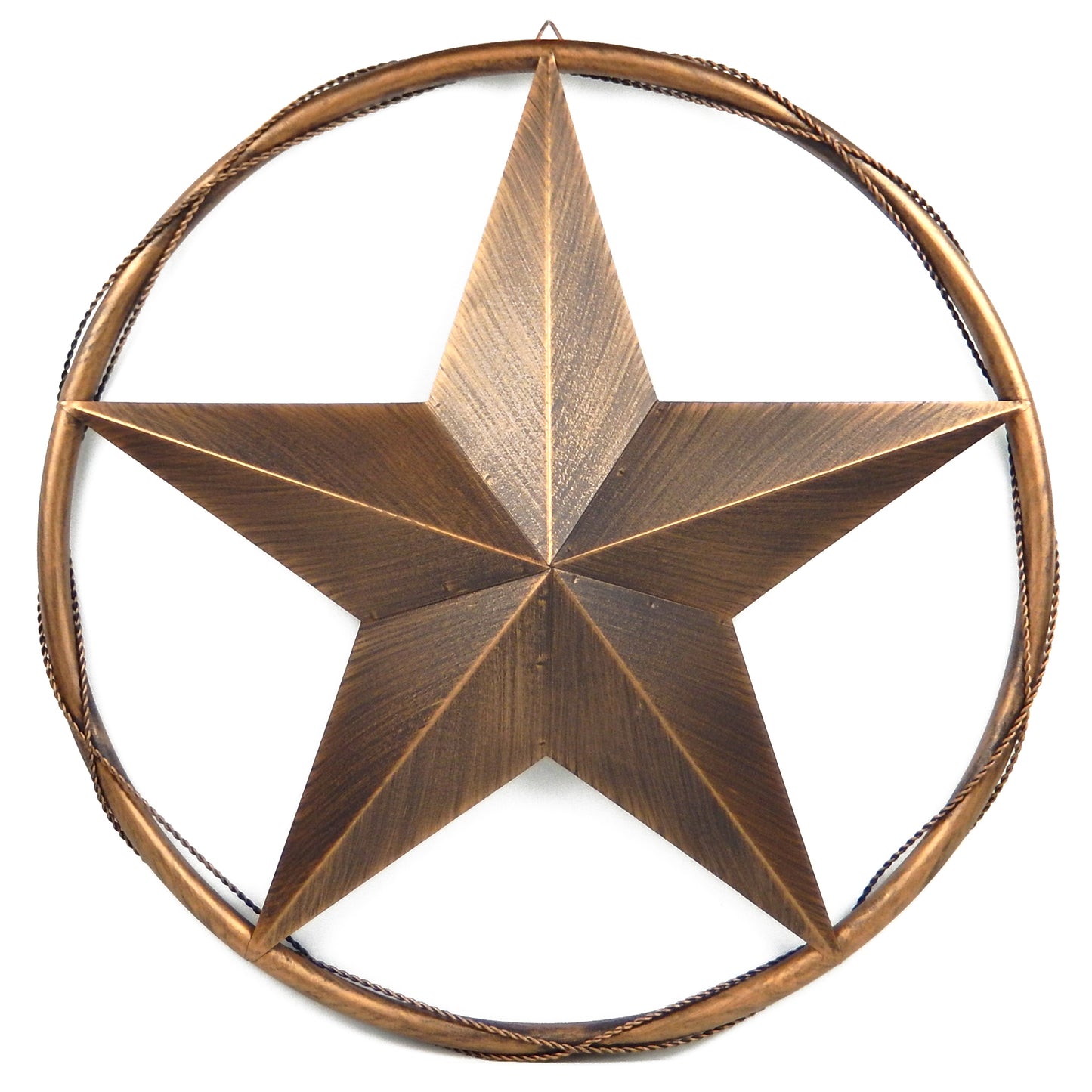 23" Large Barn Star Western Wall Decor Rustic Brushed Copper Finish 3D Texture