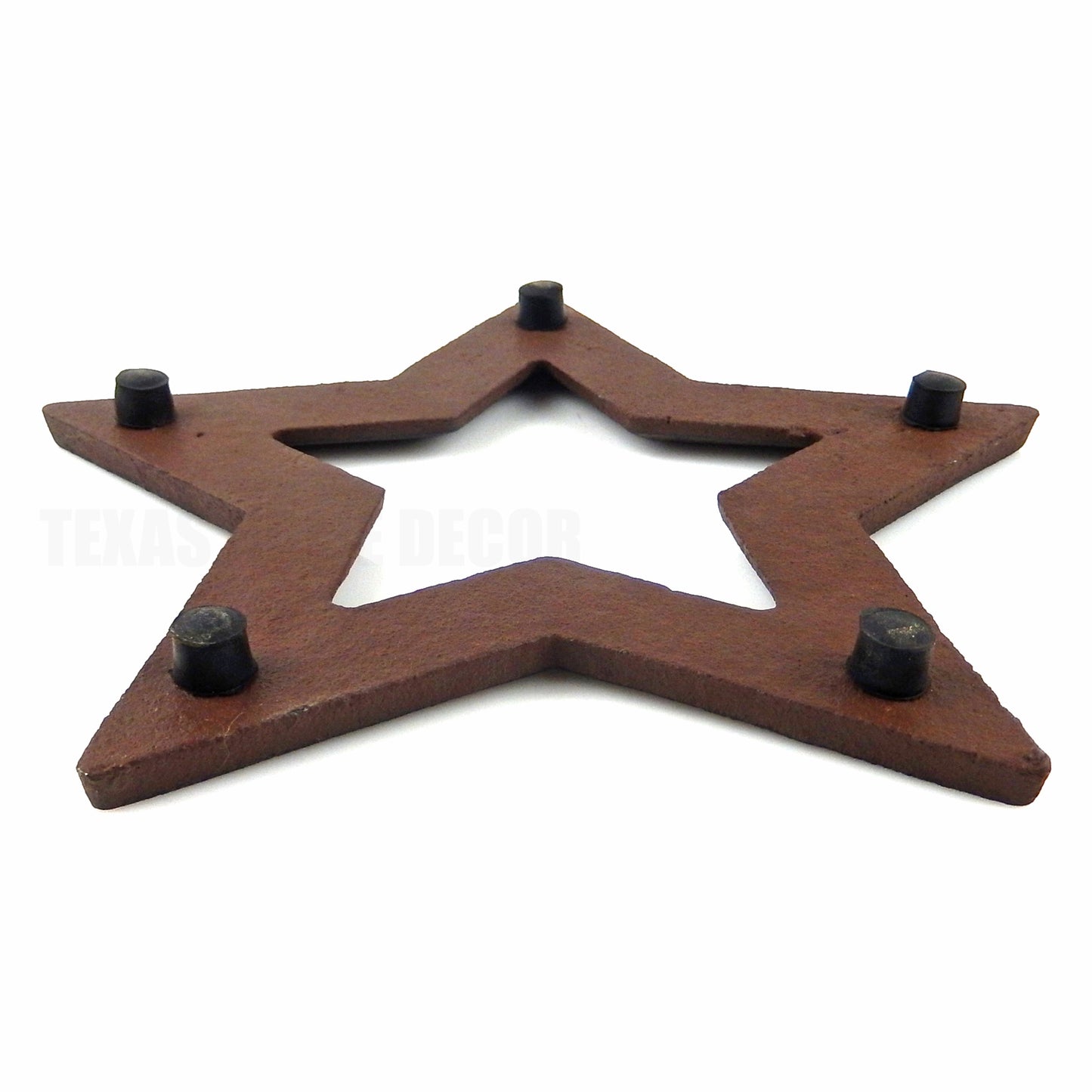 Star Shaped Trivet Pot Holder Hot Plate Rustic Cast Iron Western Decor 8"