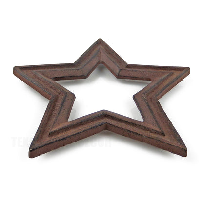 Star Shaped Trivet Pot Holder Hot Plate Rustic Cast Iron Western Decor 8"