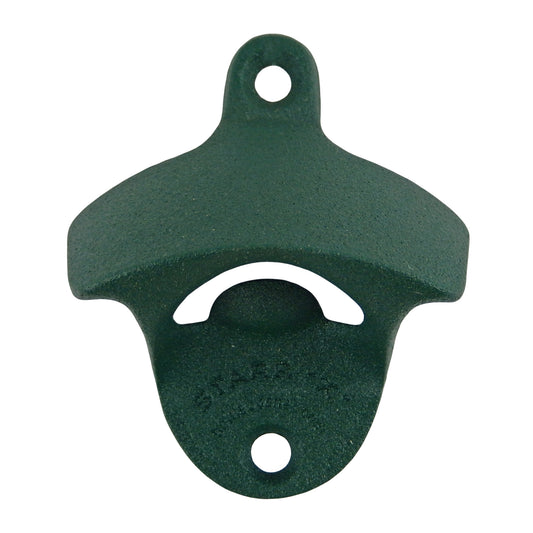 Starr Dark Green Cast Iron Powder Coated Beer Soda Bottle Opener Wall Mounted