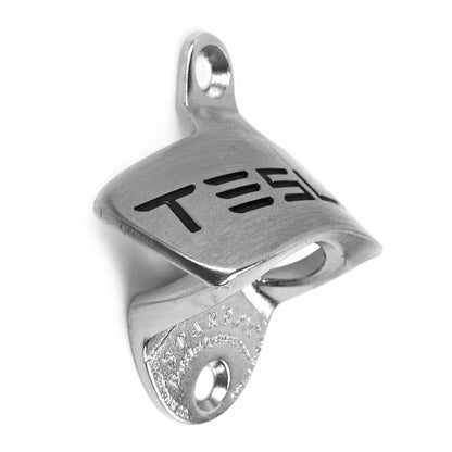 Tesla Bottle Opener Wall Mounted Deep Engraved Solid Stainless Steel