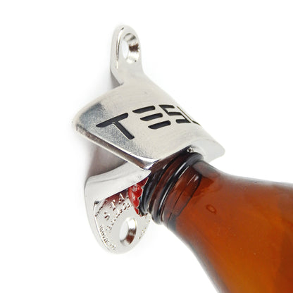 Tesla Bottle Opener Wall Mounted Deep Engraved Solid Stainless Steel