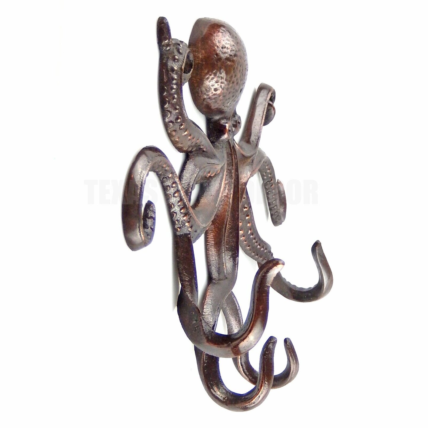 Octopus Tentacles Wall Hook Solid Copper Key Towel Coat Rack Hanger Patina Look