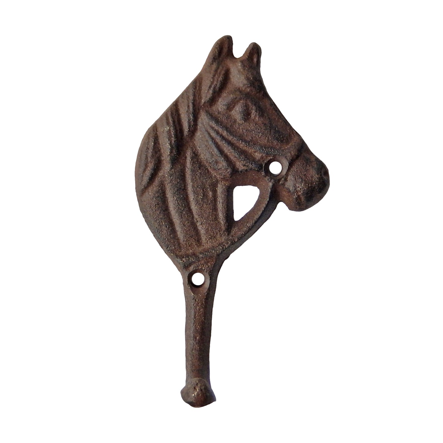 Cast Iron Horse Head Wall Hook Key Towel Coat Hanger Rustic Western Decor Brown